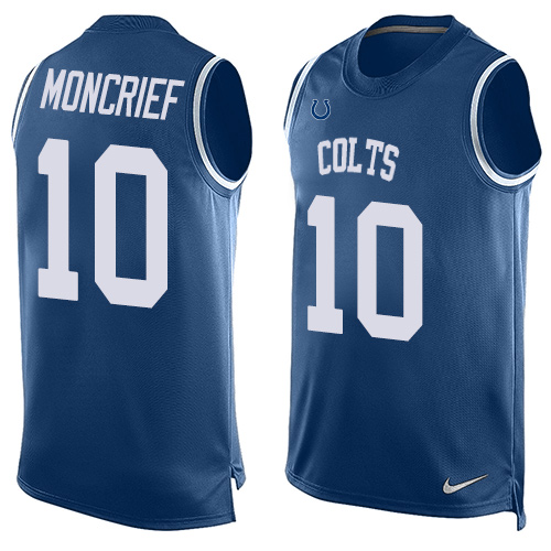 Men's Limited Donte Moncrief Nike Jersey Royal Blue - #10 Player Name & Number Tank Top NFL Indianapolis Colts